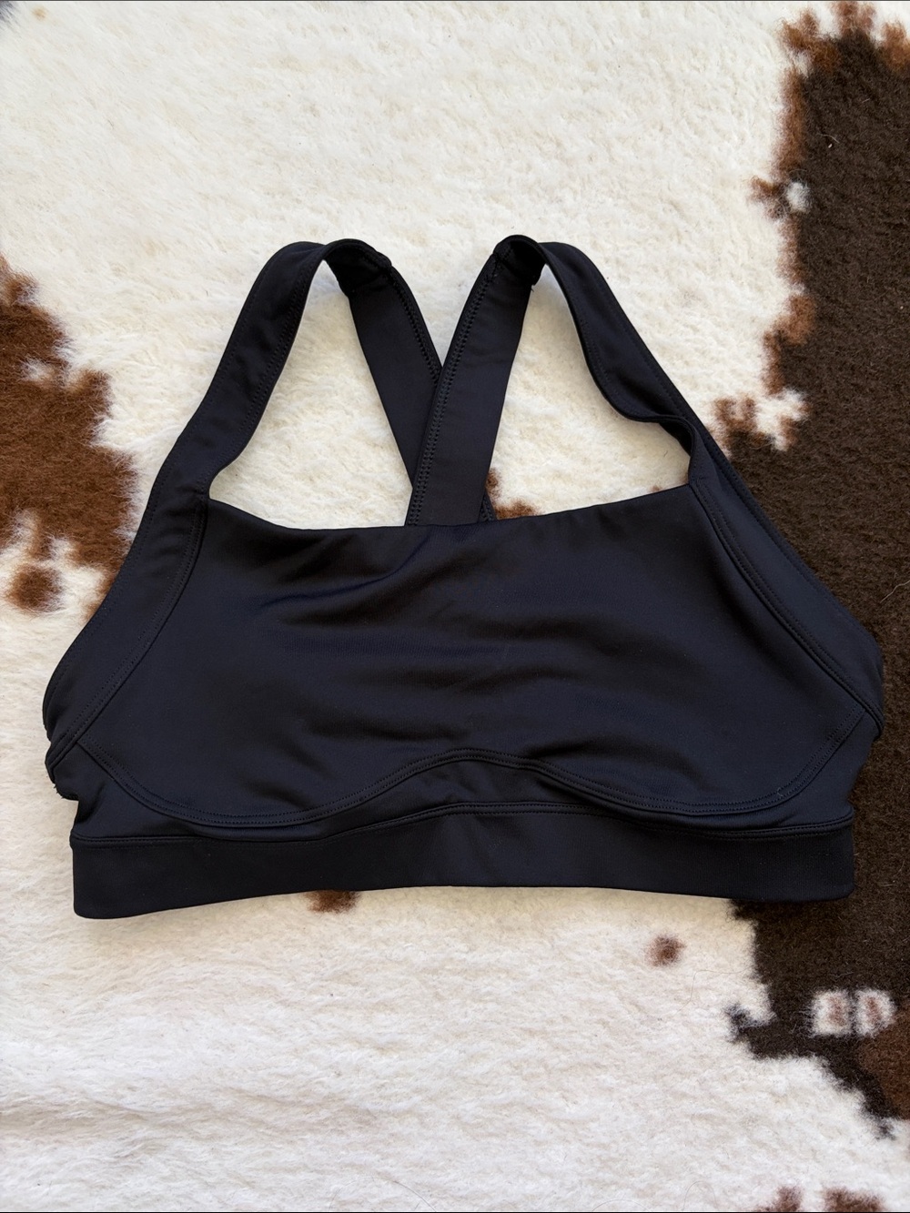 Old Navy Black Sports Bra with Crossback Straps